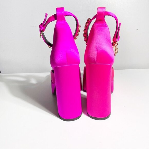 NWT VERSACE Medusa Aevitas Satin Single Platform Pumps Size 38 - Picture 5 of 9